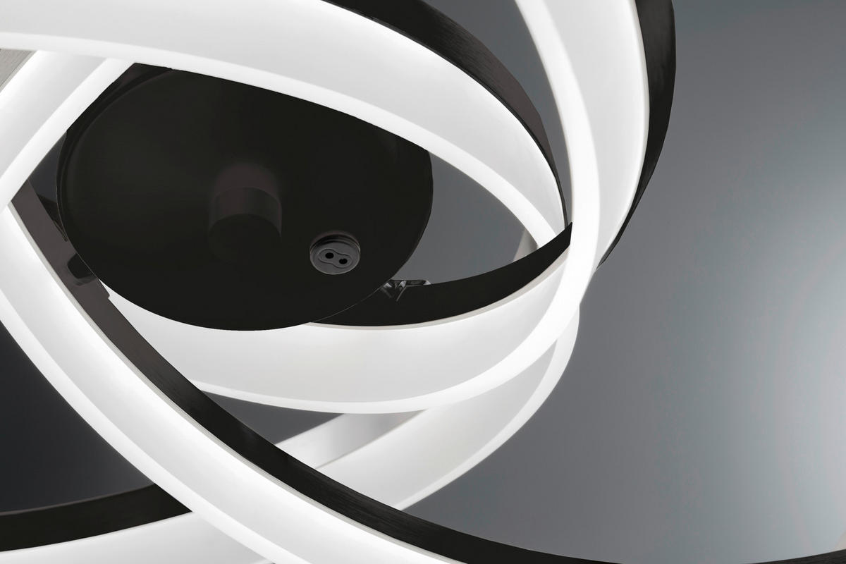 STROPNÍ ZÁVĚSNÉ LED SVÍTIDLO - černá/pískové barvy, Design, kov (53/150cm) - Fischer & Honsel