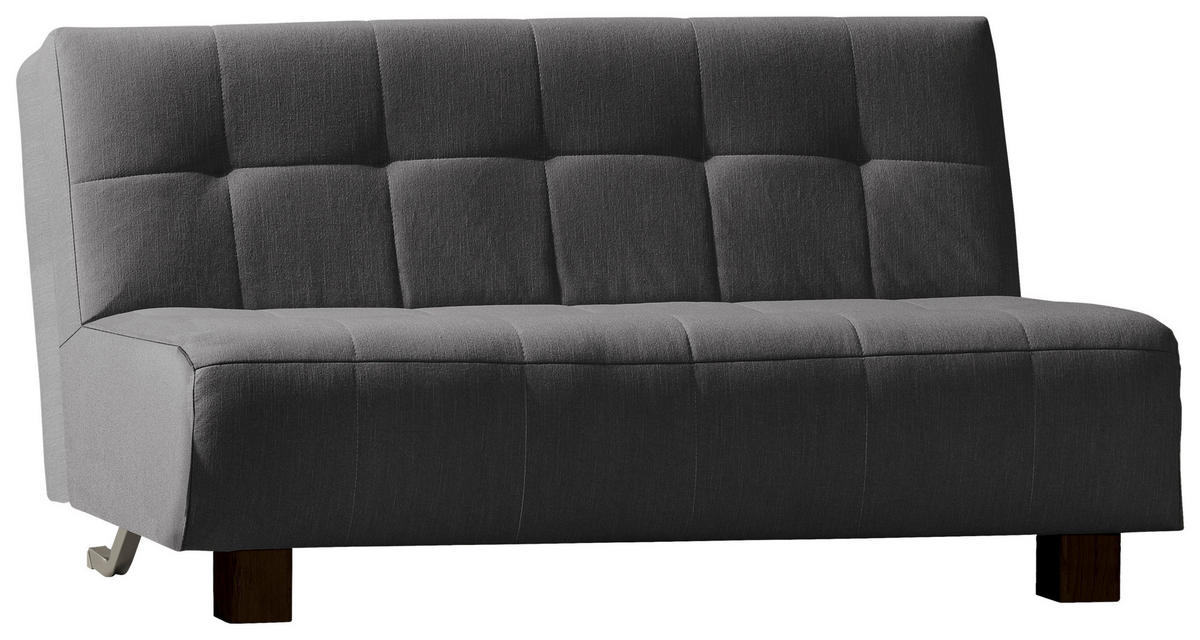 SCHLAFSOFA in Textil Anthrazit  - Anthrazit/Schwarz, Design, Textil/Metall (165/92/102cm) - Novel