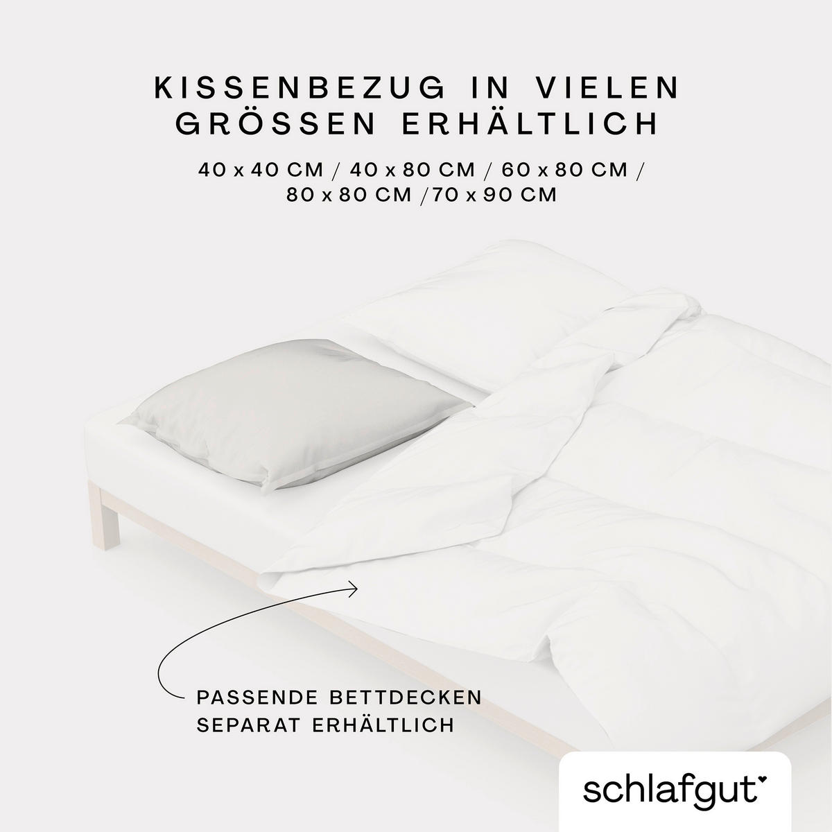 KISSENHÜLLE WOVEN SATIN 40/40 cm  - Beige, Basics, Textil (40/40cm) - Schlafgut