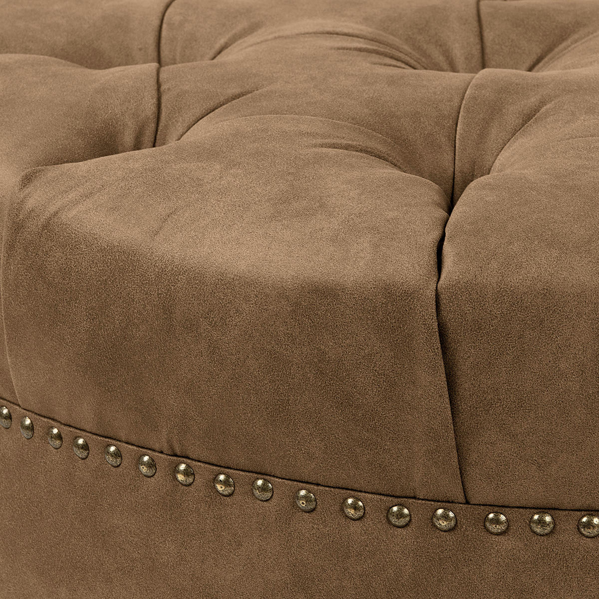 HOCKER Textil Braun  - Braun, Design, Holz/Textil (80/45/80cm) - Livetastic