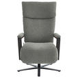 RELAXSESSEL in Textil Grau  - Schwarz/Grau, Design, Textil/Metall (68/117/85cm) - Cantus