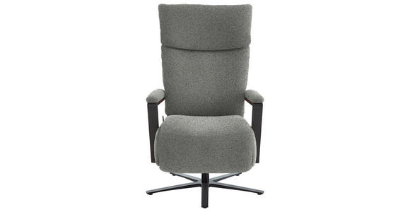 RELAXSESSEL in Textil Grau  - Schwarz/Grau, Design, Textil/Metall (68/117/85cm) - Cantus
