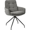 ARMLEHNSTUHL  in Cord  - Schwarz/Grau, Design, Textil/Metall (63/90/69cm) - Johann Jakob