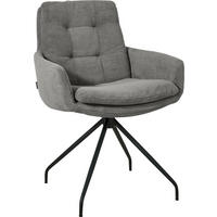 ARMLEHNSTUHL  in Cord  - Schwarz/Grau, Design, Textil/Metall (63/90/69cm) - Johann Jakob