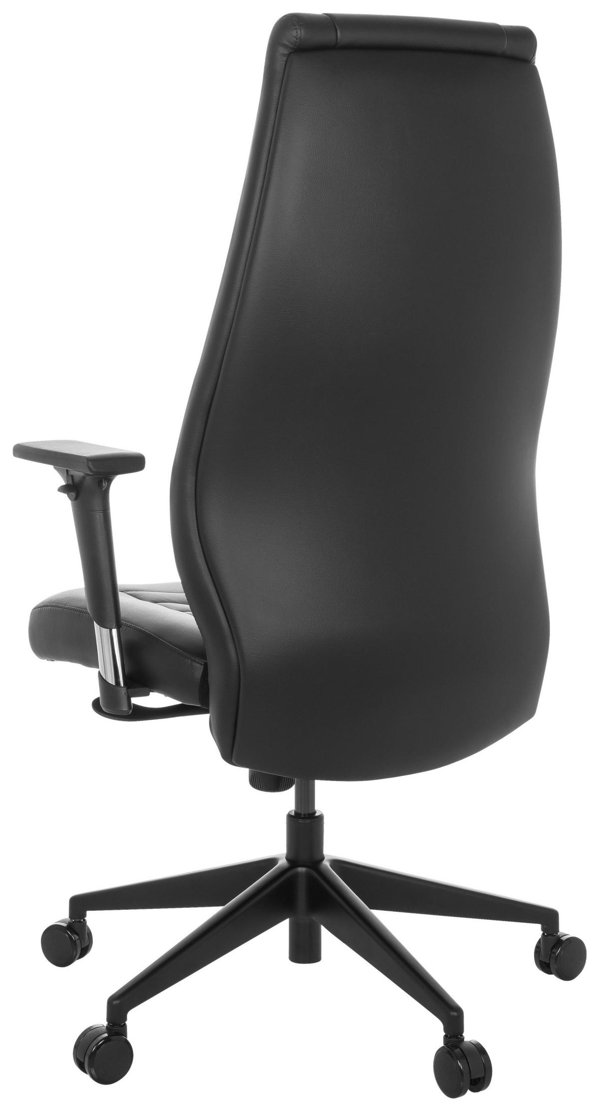 SNURRSTOL  i läderimitation svart  - svart, Basics, metall/textil (67/119-129/76cm) - MID.YOU