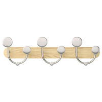 WANDGARDEROBE - Naturfarben/Nickelfarben, Design, Holz/Metall (7,6/12,7/43,2cm) - Umbra