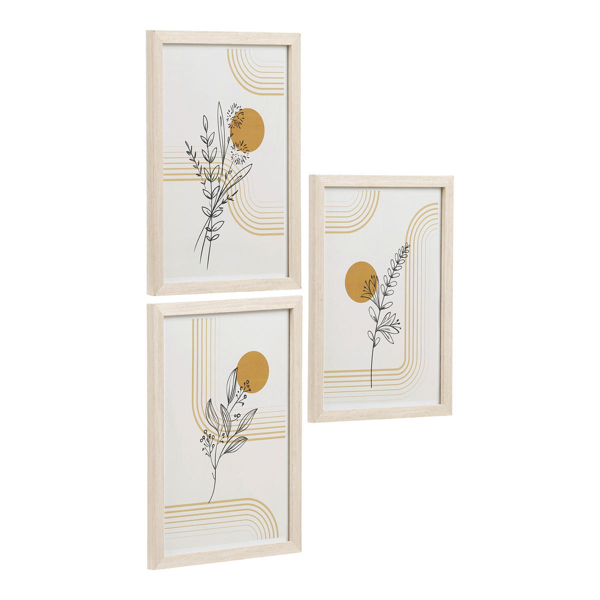 SET FOTORAMAR  - beige, Basics, trämaterial/glas