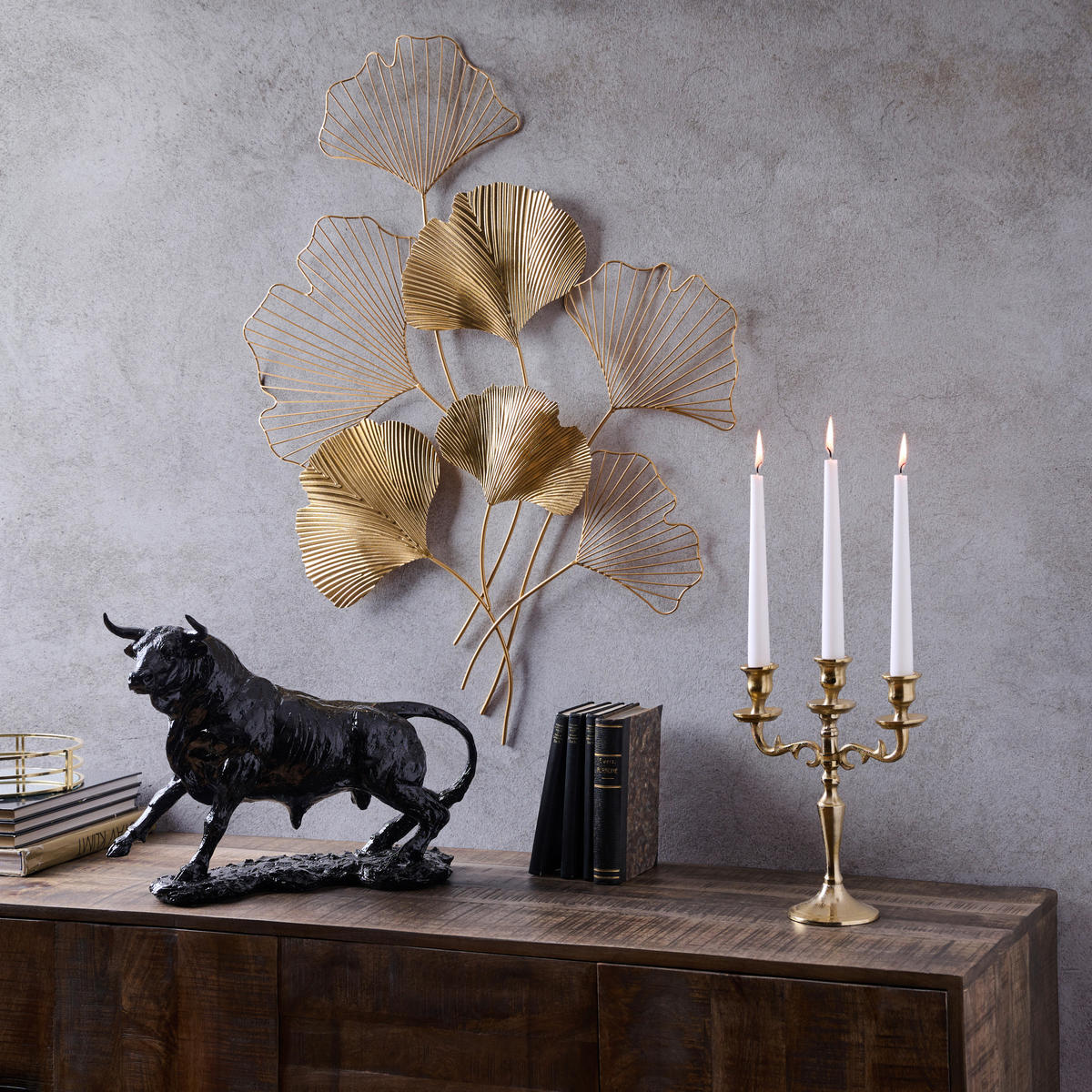 LJUSSTAKE  - guldfärgad, Lifestyle, metall (23/10/26cm)