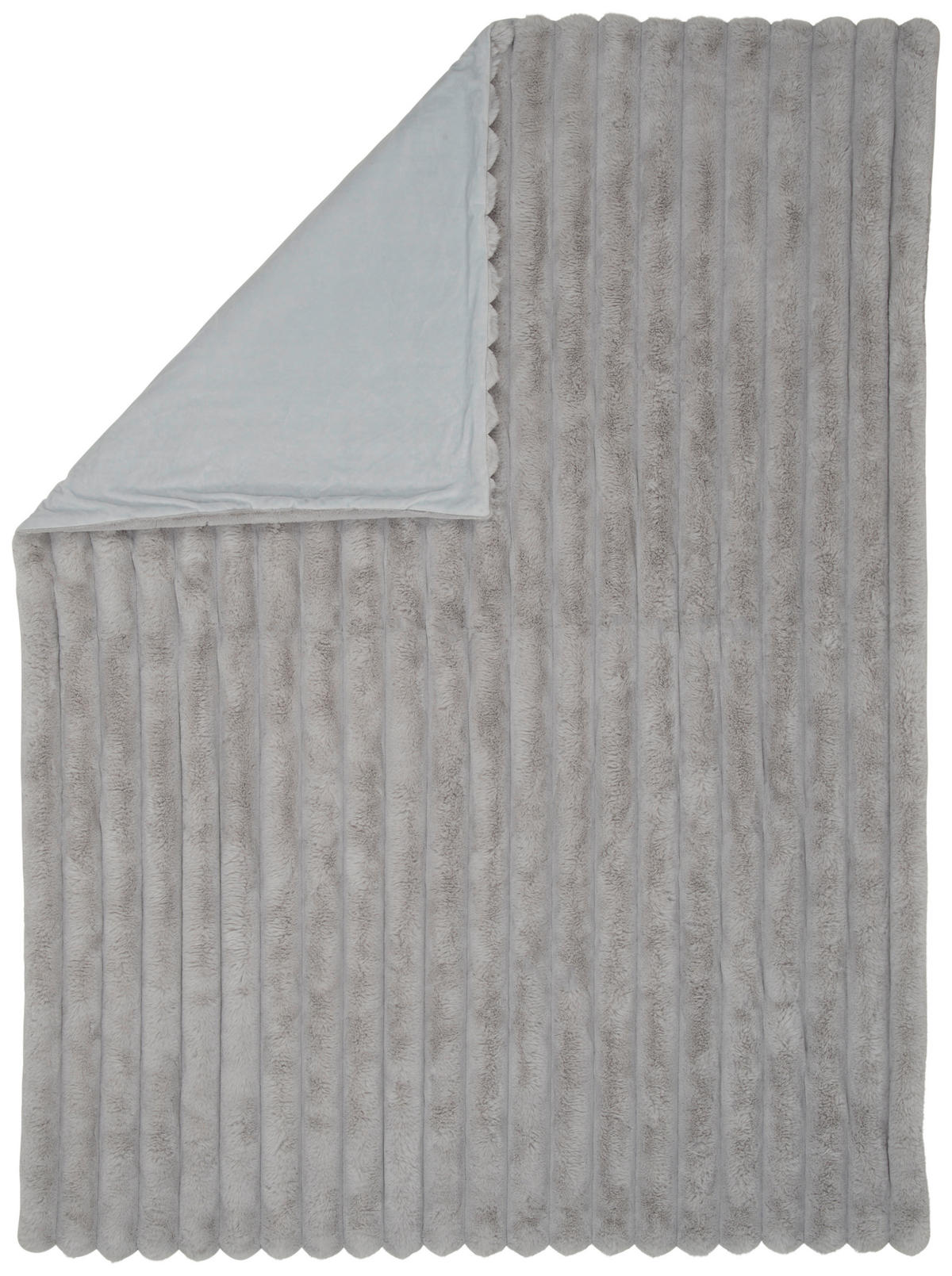 ĆEBE OD VEŠTAČKOG KRZNA 150/200 cm srebrna  - srebrna, tekstil (150/200cm) - Novel