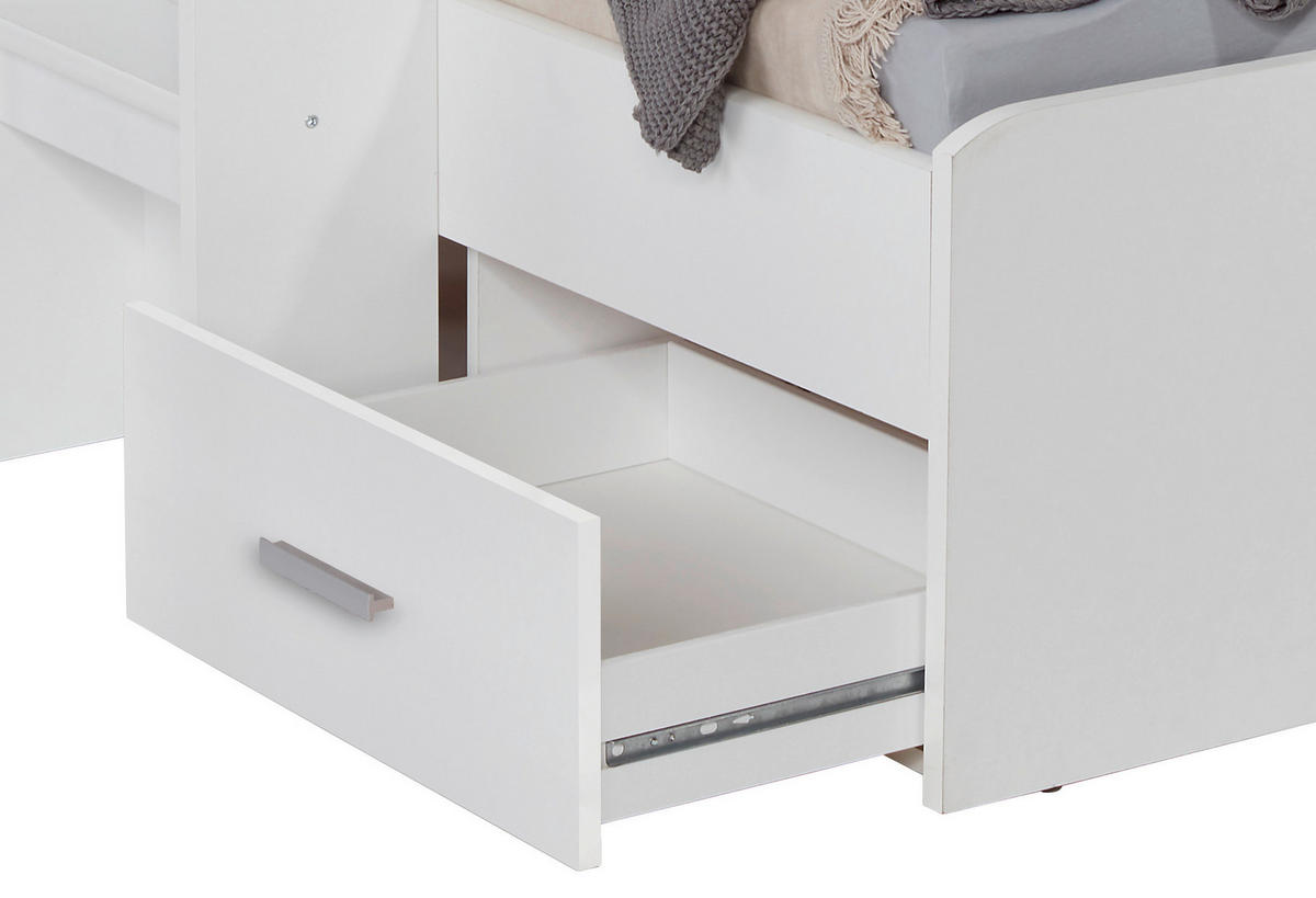 ETAGENBETT - Weiß, KONVENTIONELL, Holzwerkstoff (90/200cm) - Carryhome