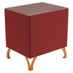 NACHTKÄSTCHEN 45/55/45 cm  in Rot  - Rot/Kupferfarben, Design, Glas/Textil (45/55/45cm) - Esposa