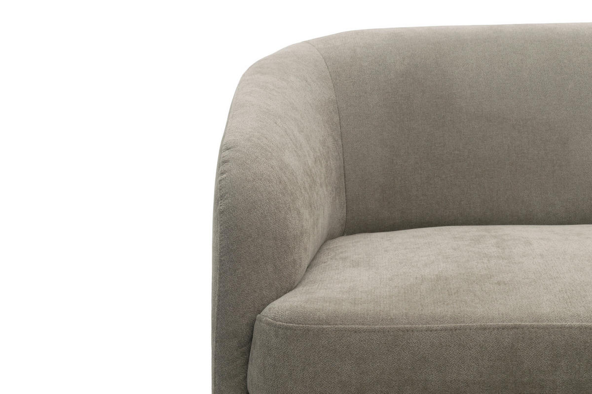 ECKSOFA 100 033 Taupe Webstoff Rücken echt  - Taupe/Schwarz, MODERN, Kunststoff/Textil (230/148cm) - Livetastic