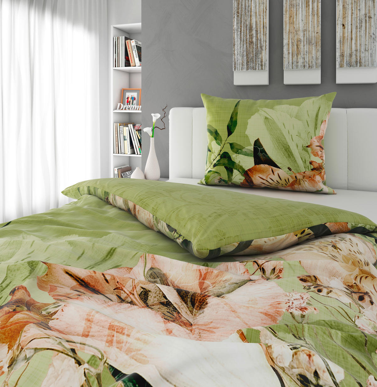 ÁGYNEMŰHUZAT-GARNITÚRA 140/200 cm  - zöld, Konventionell, textil (140/200cm) - Esposa
