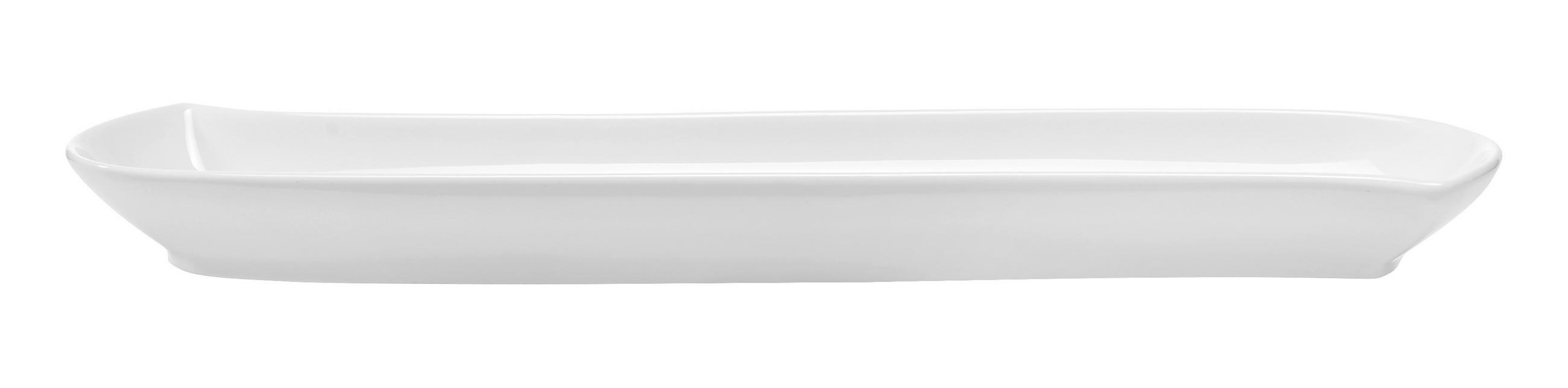 MISKA NA OLIVY, porcelán, 28,8/7,2/2,5 cm - biela, Basics, keramika (28,8/7,2/2,5cm) - Novel