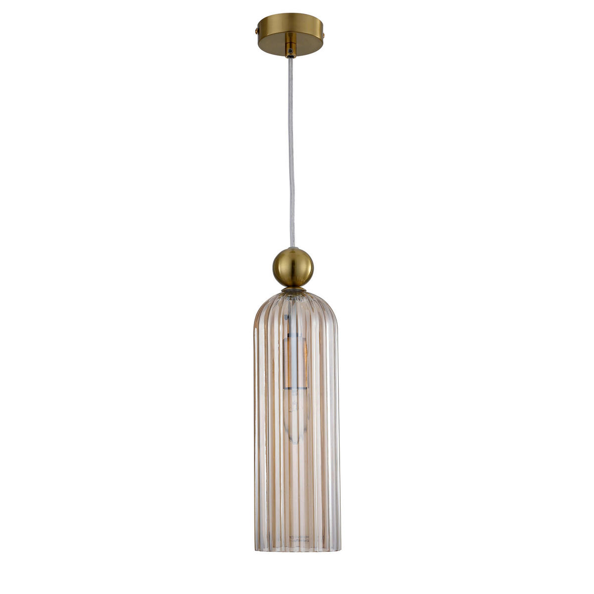 HÄNGELEUCHTE Piega 10/150 cm   - Bernsteinfarben, KONVENTIONELL, Glas (10/150cm)