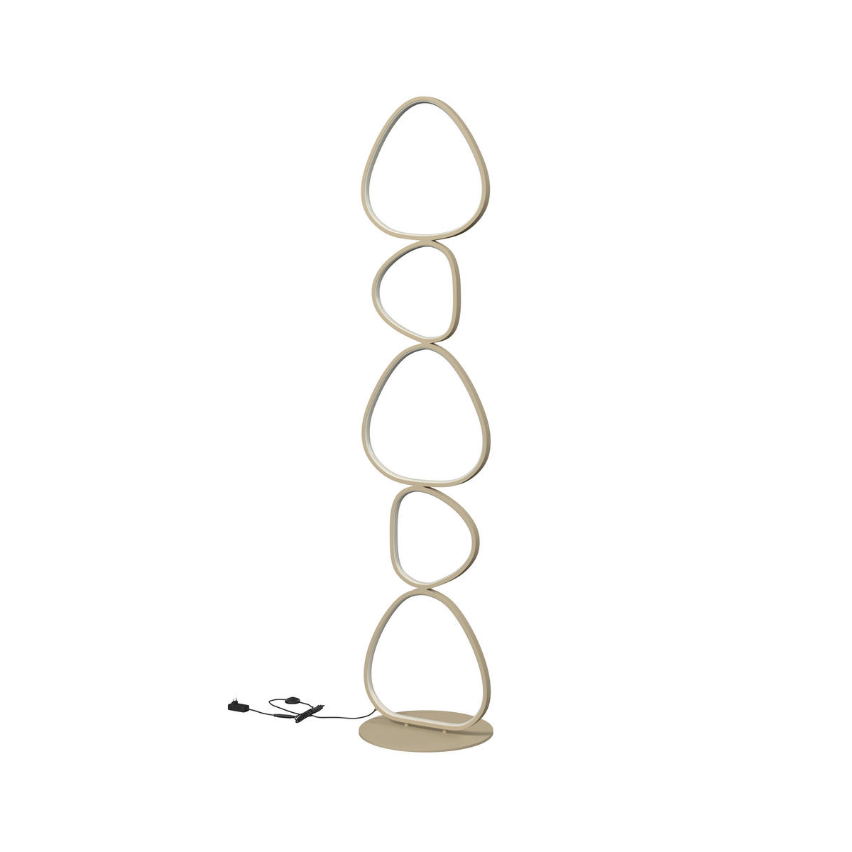 Lampadar Cu Led 32,5/30/142 cm    - nisipiu, Design, plastic/metal (32,5/30/142cm) - Novel