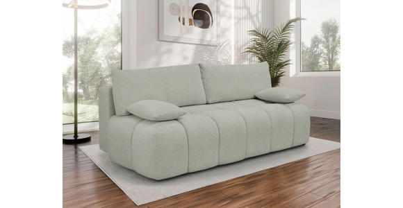 BOXSPRINGSOFA in Chenille Greige  - Greige/Schwarz, MODERN, Kunststoff/Textil (210/72/105cm) - Cantus