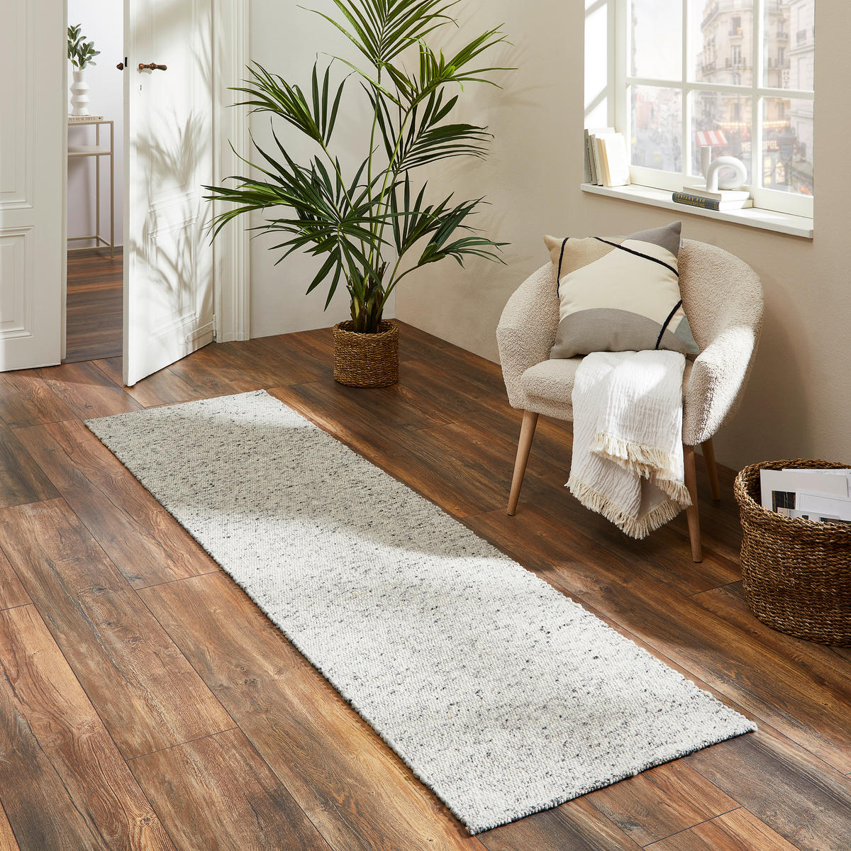 LÄUFER 70/250 cm  - Grau, Basics, Textil (70/250cm) - Linea Natura