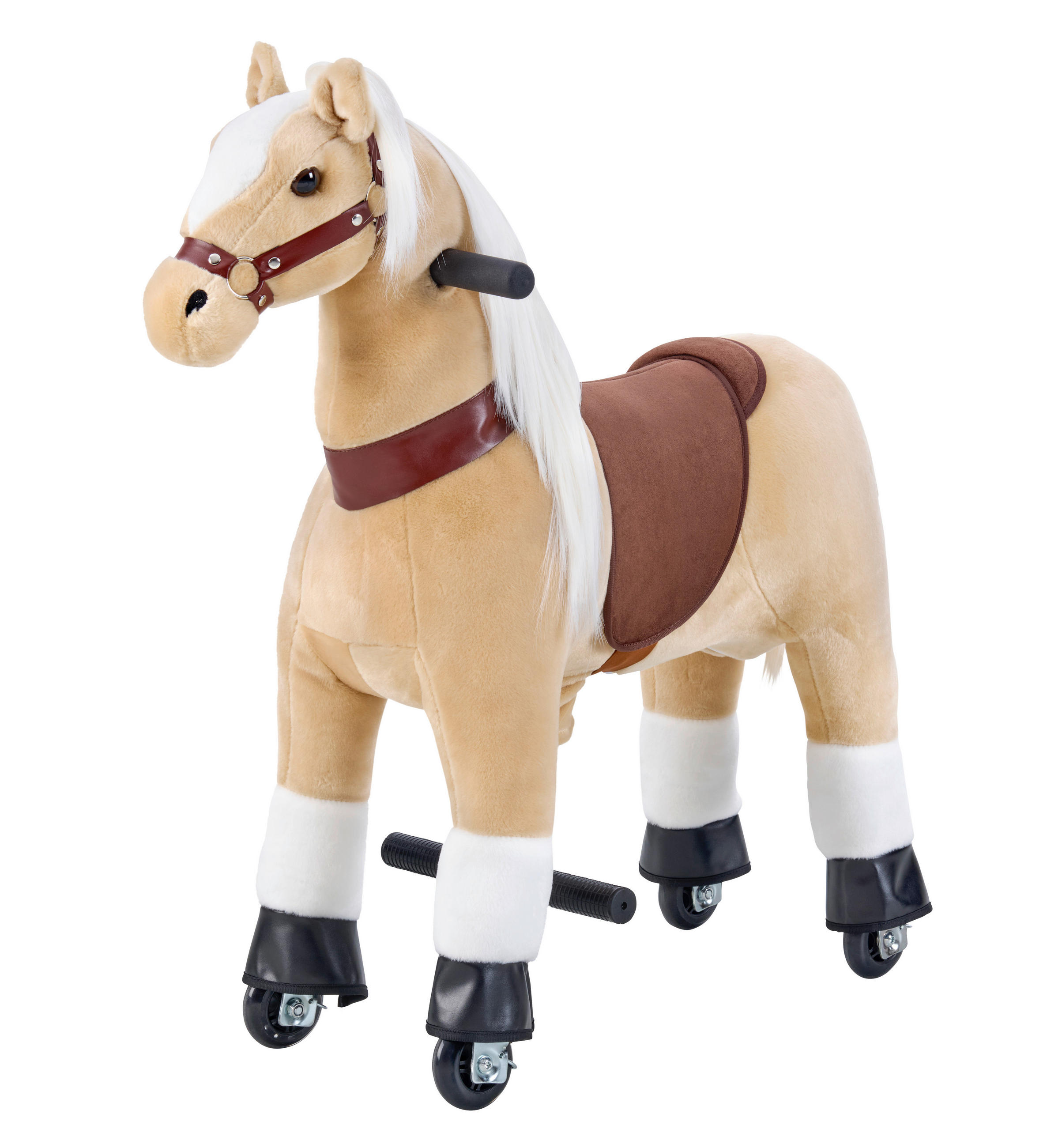 SCHAUKELPFERD - Beigebraun/Weiß, Basics, Textil/Metall (76/27/85cm) - My Baby Lou