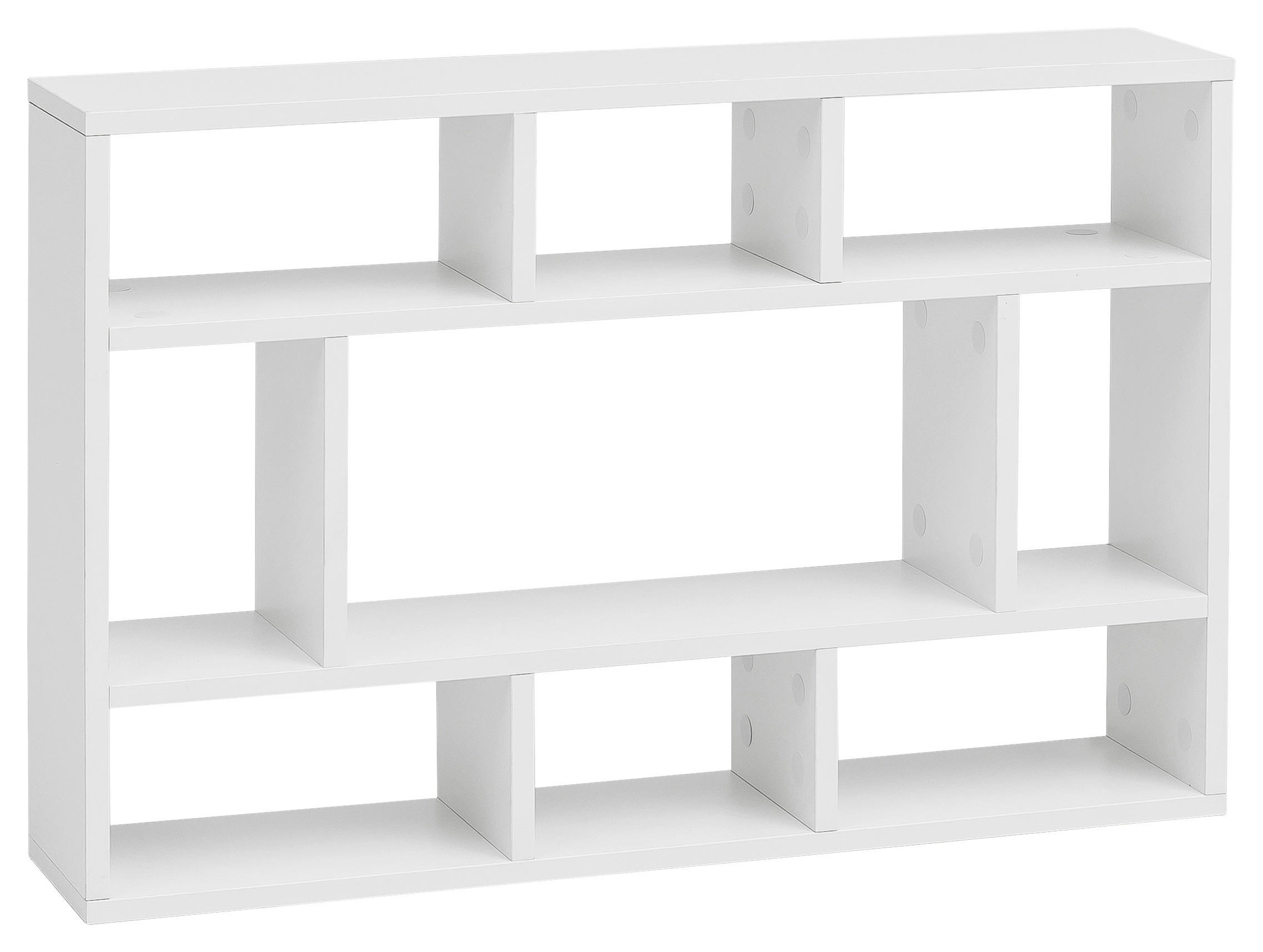 WANDREGAL Weiß  - Weiß, KONVENTIONELL, Holzwerkstoff (75/51/16cm) - MID.YOU
