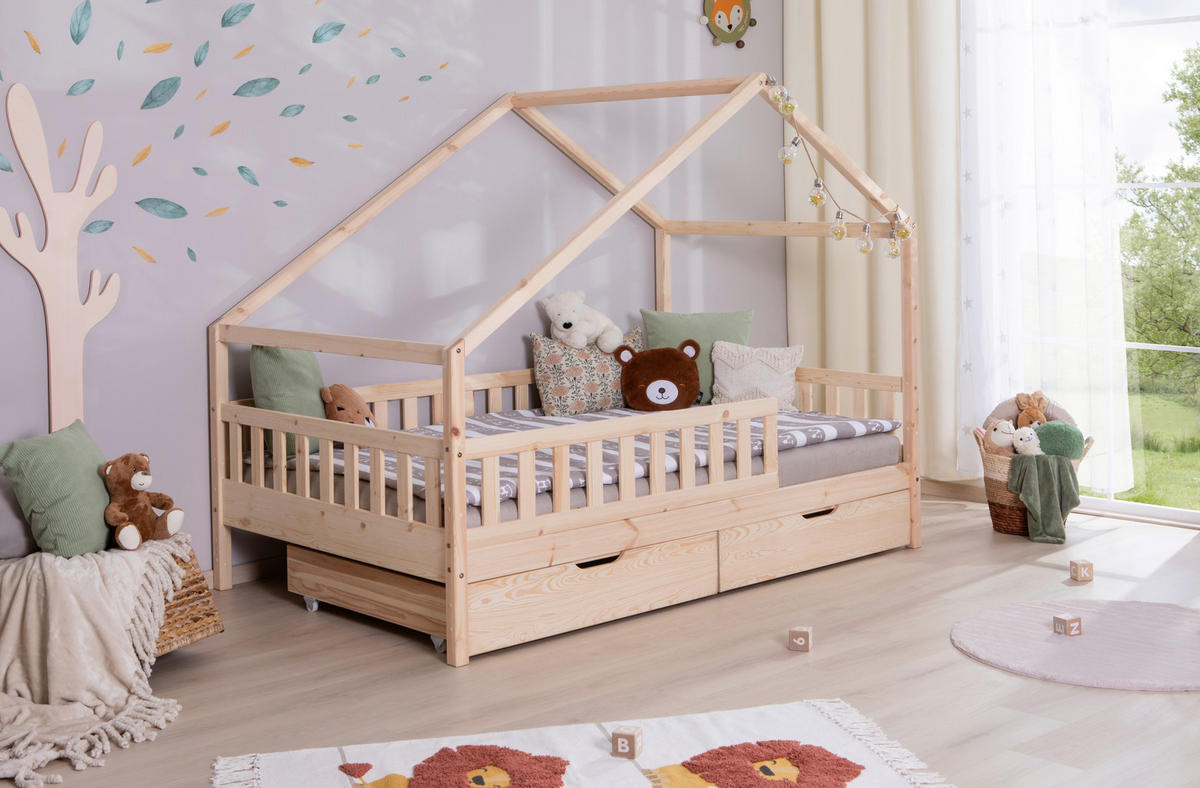 HAUSBETT 120/200 cm Naturfarben  - Naturfarben, Modern, Holz (120/200cm) - MID.YOU