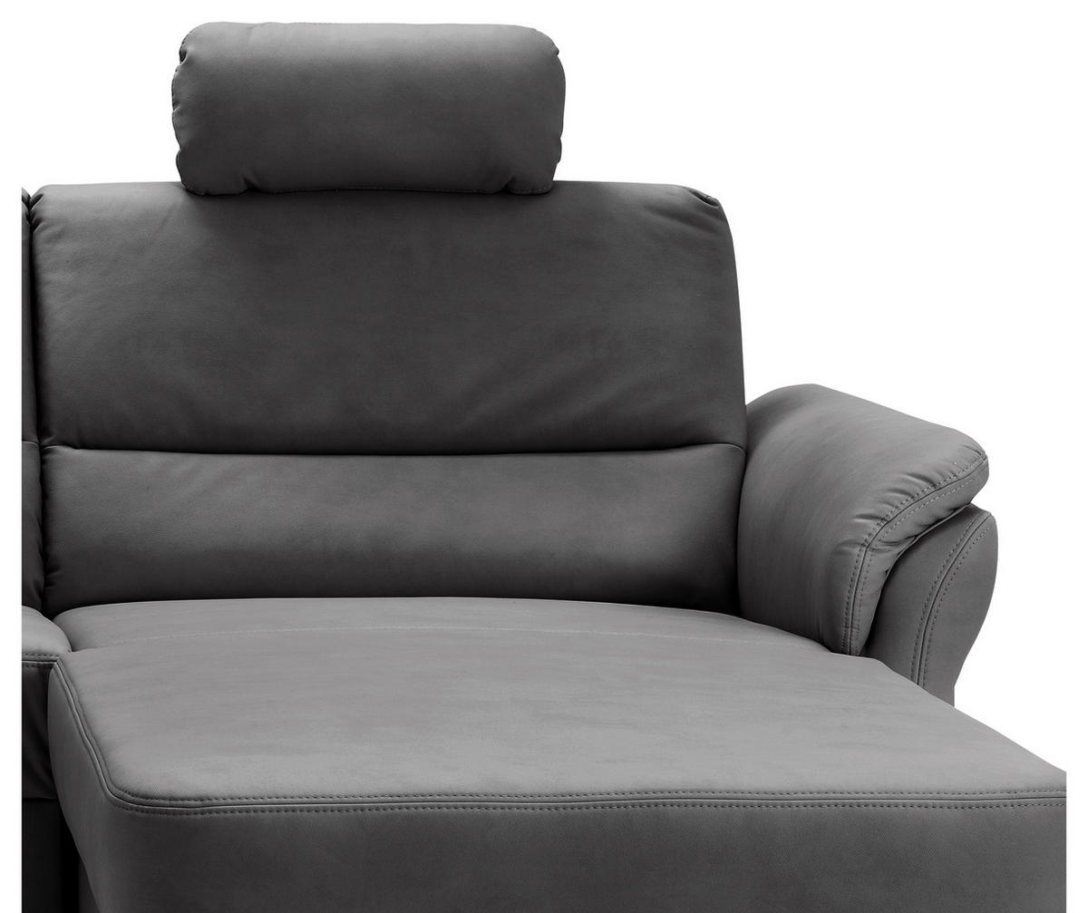 ECKSOFA in Lederlook Schwarz  - Schwarz, Modern, Holz/Textil (279/176cm) - Livetastic