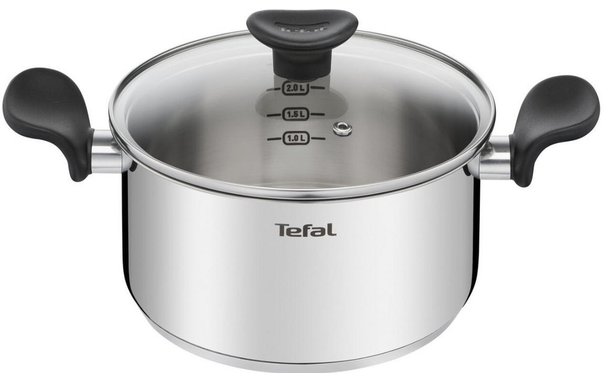 GRYTA 3 l  - svart, Design, metall/glas (3cm) - Tefal