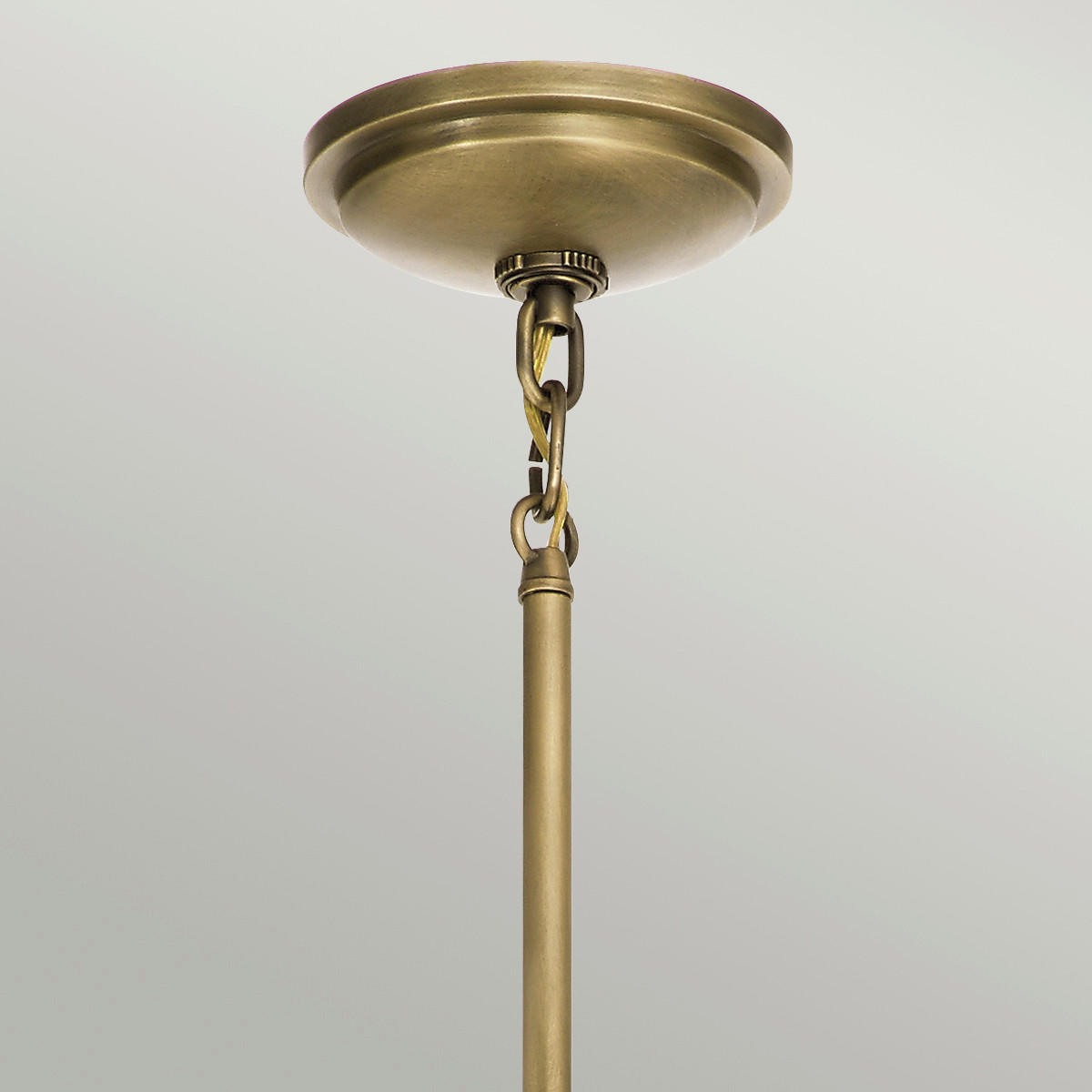 HÄNGELEUCHTE 20.4/44.5 cm    - Weiss/Messingfarben, Design, Glas/Metall (20.4/44.5cm) - Elstead Lighting