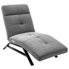RELAXLIEGE Cord Grau  - Schwarz/Grau, Design, Textil/Metall (80/54-113/158-198cm) - Pure Home Lifestyle