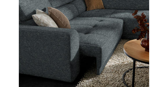 ECKSOFA in Chenille Grau 284/205 cm - Schwarz/Grau, Design, Kunststoff/Textil (284/205cm) - Xora