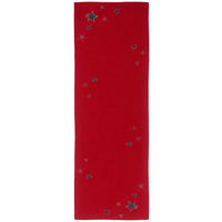 ÚZKY OBRUS, 50/150 cm, sivá, červená - sivá/červená, Lifestyle, textil (50/150cm) - X-Mas