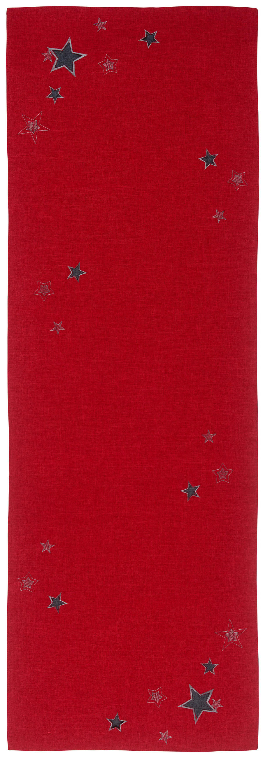 X-Mas ÚZKY OBRUS, 50/150 cm, sivá, červená