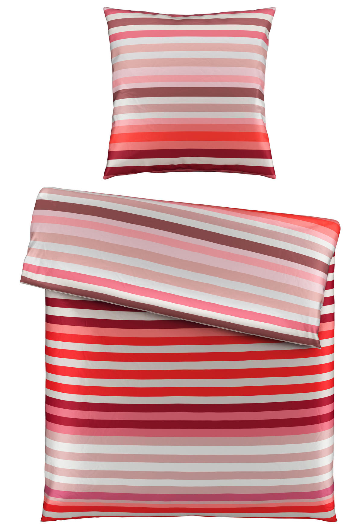 BETTWÄSCHE Arai Satin 155/220 cm  - Rot, Basics, Textil (155/220cm) - Novel