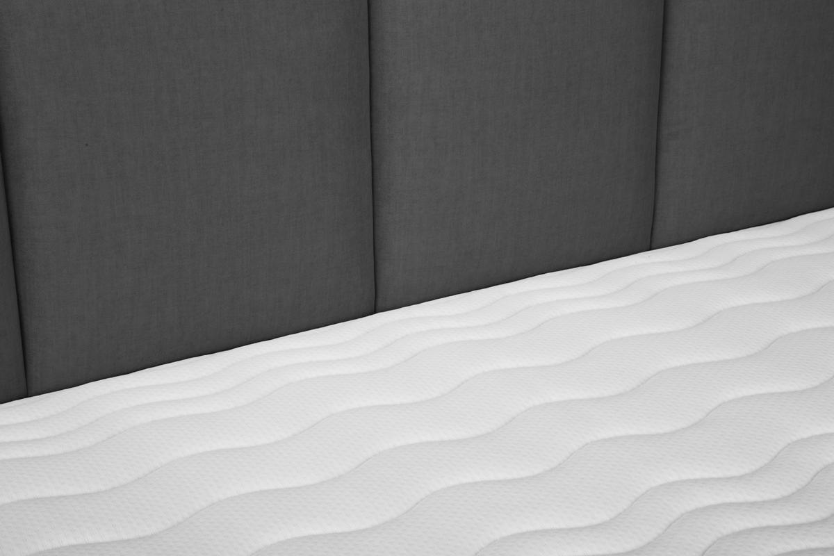 BOXSPRINGBETT 180/200 cm  in Dunkelgrau  - Dunkelgrau/Alufarben, MODERN, Textil (180/200cm) - MID.YOU