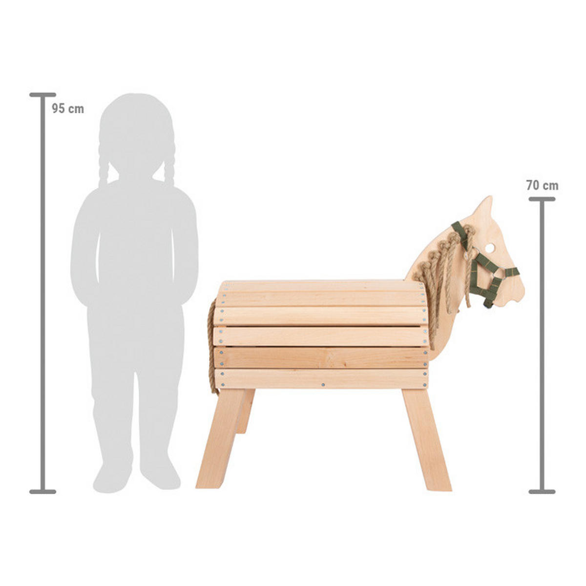 KLETTERGERÜST - Braun, Basics, Holz (79/70/41cm) - small foot