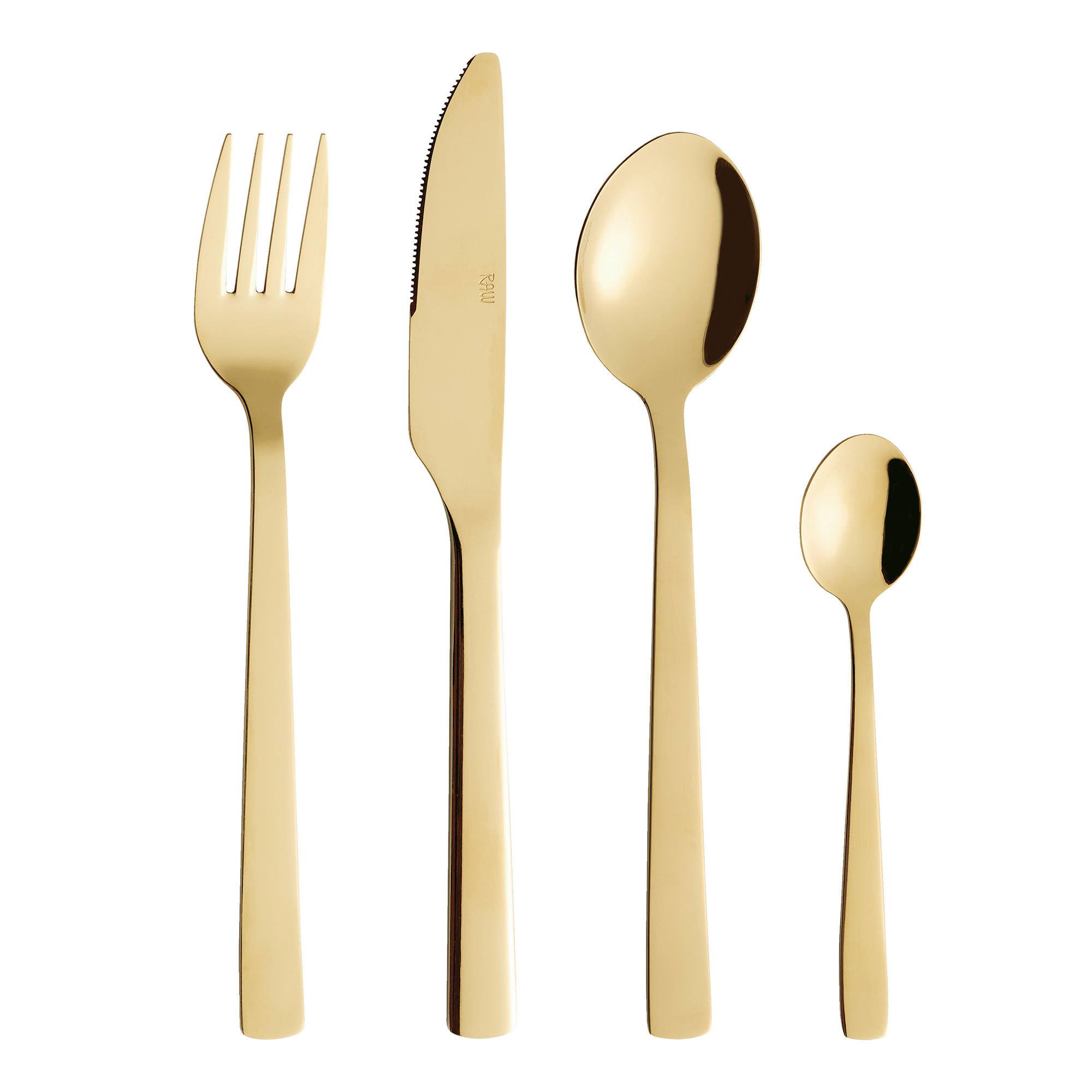 Aida Besteckset Raw Gold 24.95x5.7x27.6 cm