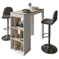 TISCHGRUPPE Anthrazit, Weiß, Chromfarben, Eiche Artisan  - Chromfarben/Anthrazit, MODERN, Textil/Metall (110/104/50cm) - MID.YOU