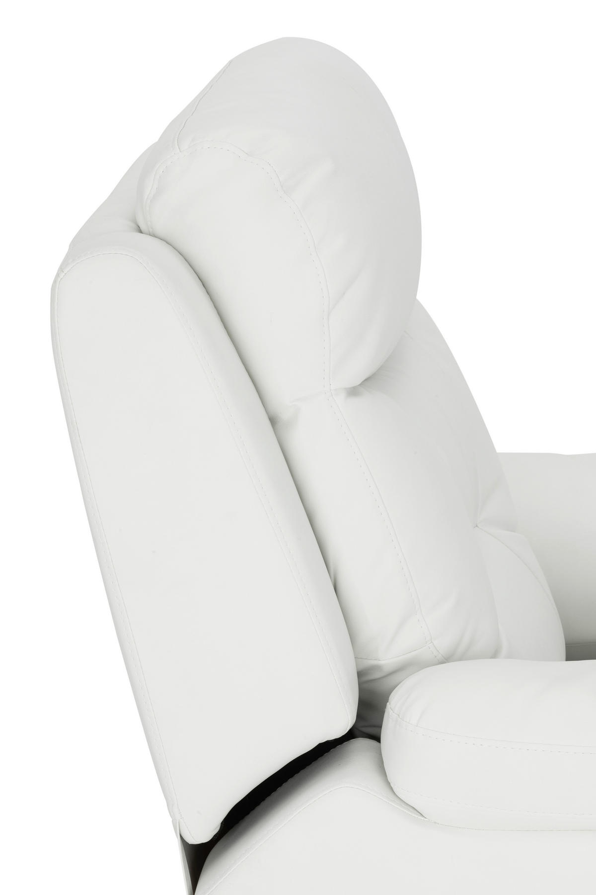 RELAXSESSEL Lederlook    - Schwarz/Weiß, KONVENTIONELL, Textil/Metall (90/102/76/101/163cm) - Livetastic