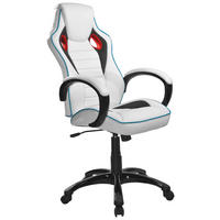 GAMING STOL les, kovina, umetna masa, tekstil večbarvno, rdeča, bela  - rdeča/črna, Design, kovina/umetna masa (62/111-120,5/71,50cm) - Xora