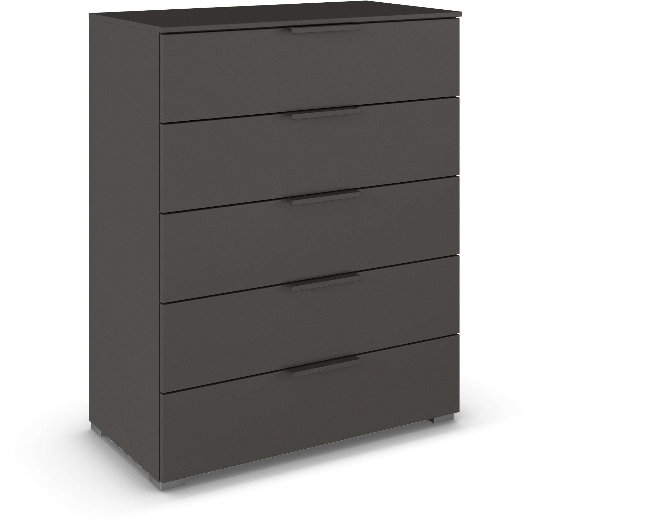 KOMMODE 80/100/42 cm  in Graphitfarben  - Graphitfarben/Alufarben, Trend, Holzwerkstoff/Metall (80/100/42cm) - Novel