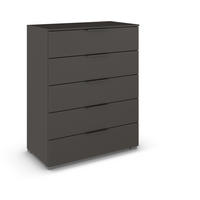 KOMMODE 80/100/42 cm  in Graphitfarben  - Graphitfarben/Alufarben, Trend, Holzwerkstoff/Metall (80/100/42cm) - Novel