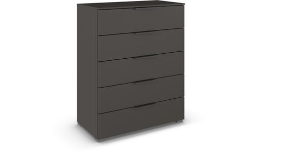 KOMMODE 80/100/42 cm in Graphitfarben - Graphitfarben/Alufarben, Trend, Holzwerkstoff/Metall (80/100/42cm) - Novel