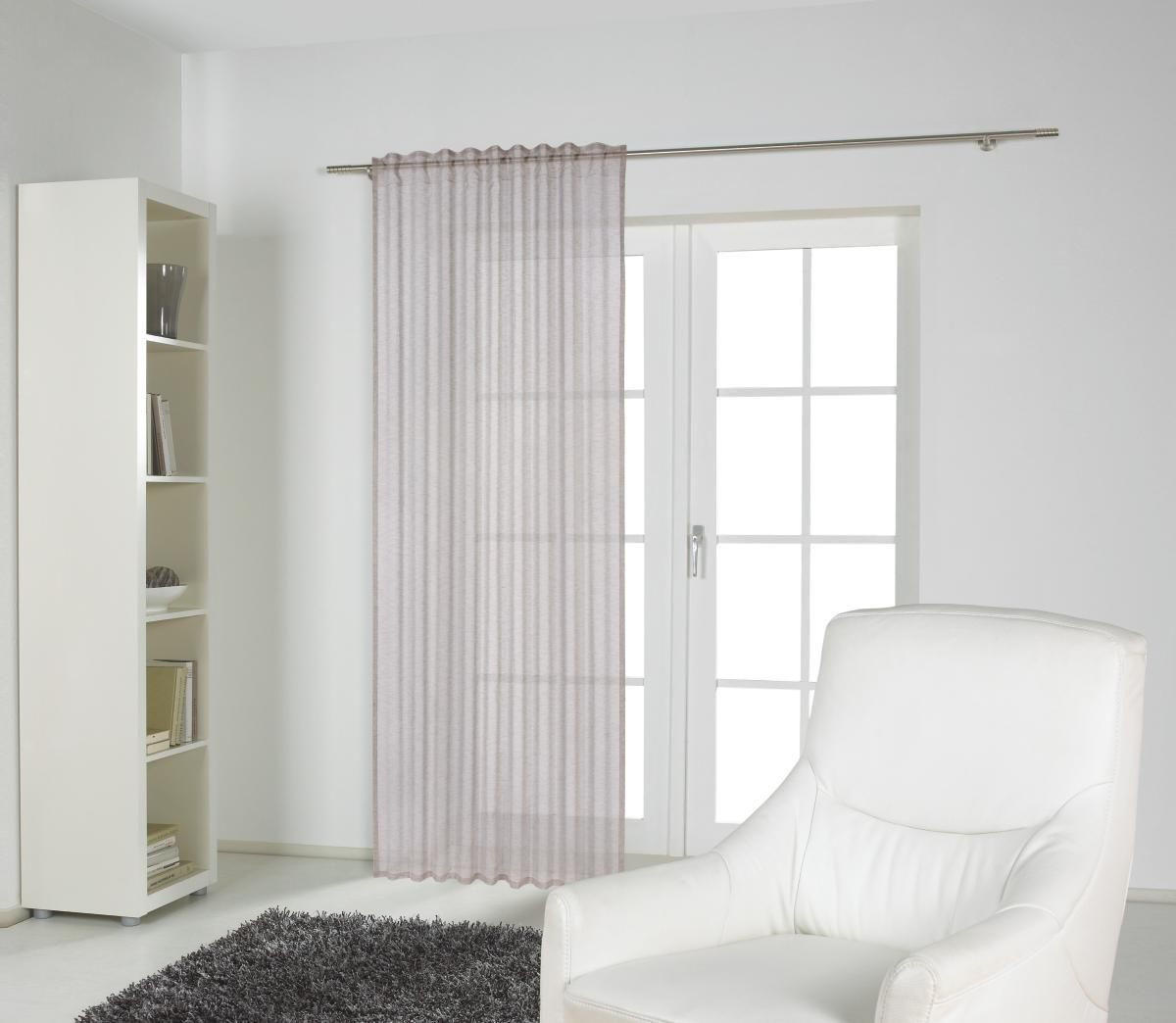 FERTIGVORHANG  halbtransparent   140/245 cm  - Taupe, KONVENTIONELL, Textil (140/245cm) - Esposa