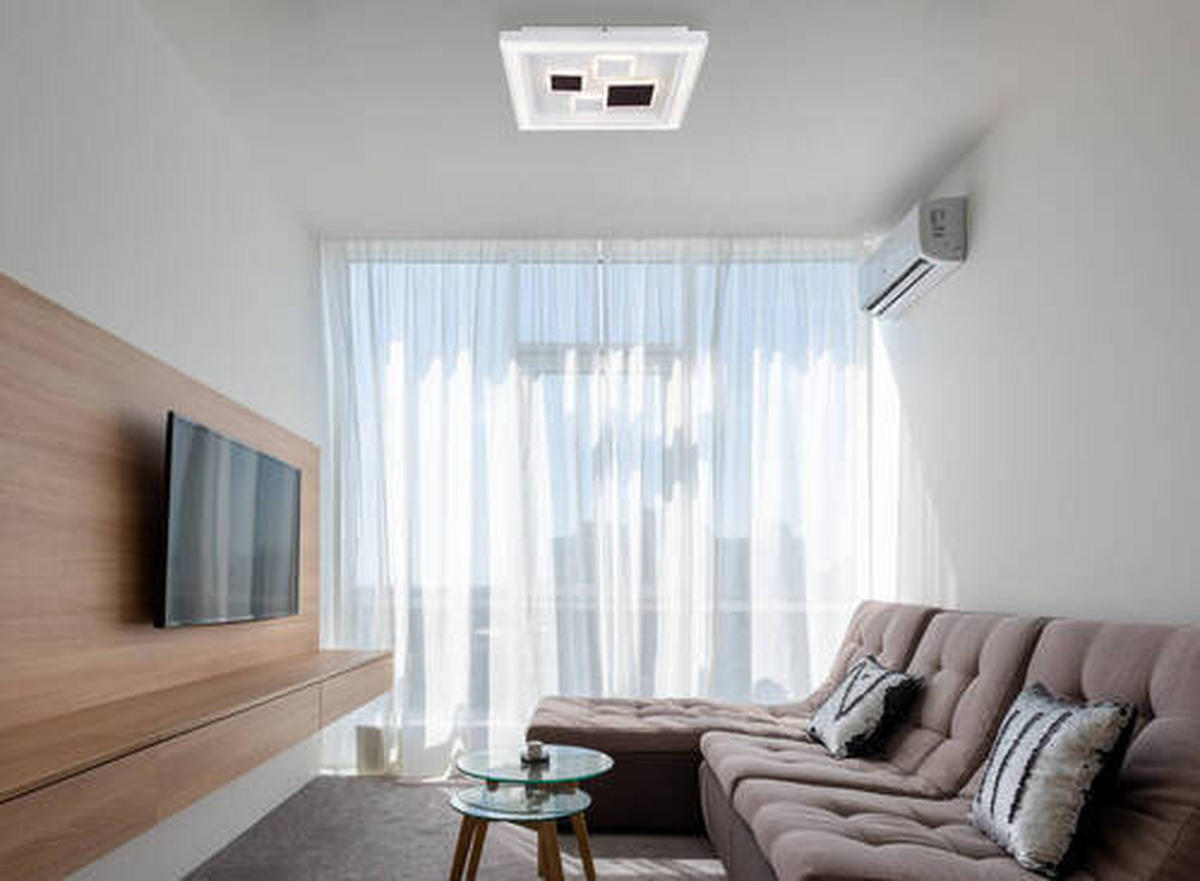 STROPNA LED-SVETILKA   //3000-6000 K/230 V/ - bela/opal, Design, kovina/umetna masa (48/48/7cm) - Globo