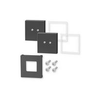 MONTAŽNA PLOČA  crna  CARVO  - crna, Design, metal (4,2/4,2cm) - Zack