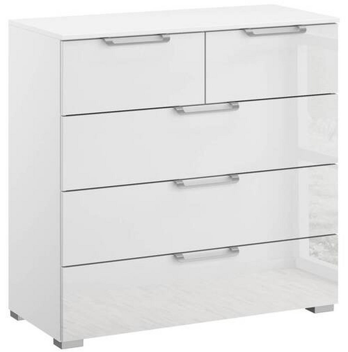 KOMMODE  in 80/81/42 cm  - Klar/Silberfarben, Design, Glas/Holzwerkstoff (80/81/42cm) - Novel