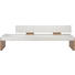 SITZBANK Echtleder Wildeiche massiv Eichefarben, Weiß - Eichefarben/Weiß, Design, Leder/Holz (274/84/65cm) - VOGLAUER
