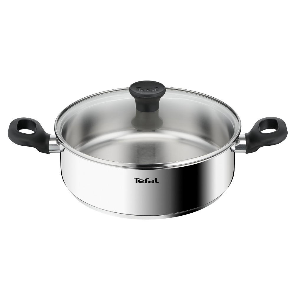 SERVIERPFANNE Duetto Silitan®-Antihaftbeschichtung  - Edelstahlfarben, Basics, Metall (38,7/10/25,6cm) - Tefal