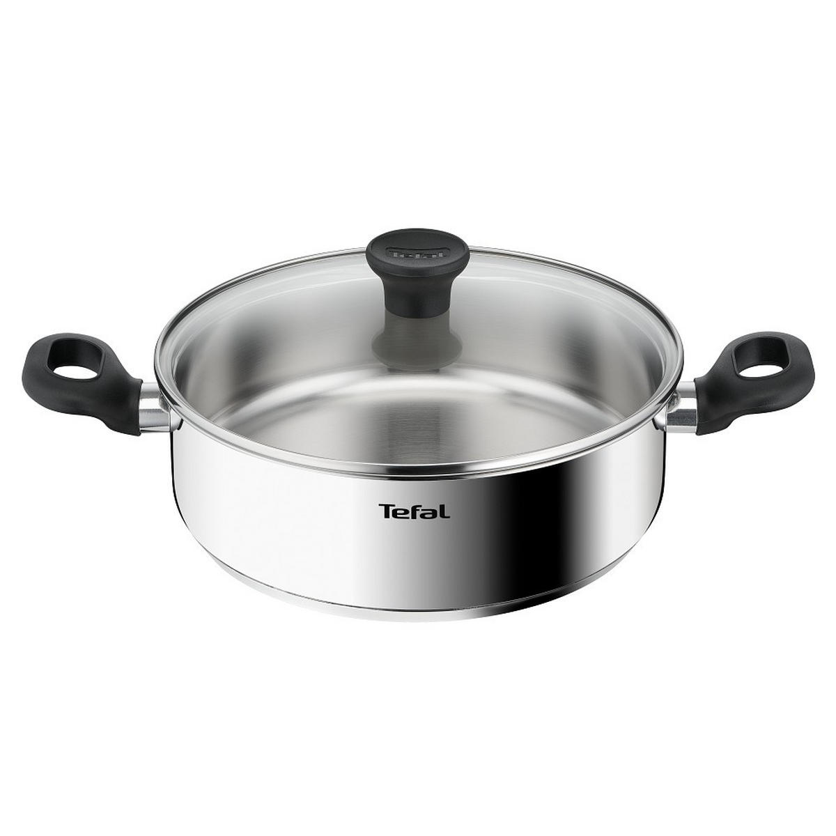 SERVIERPFANNE Duetto Silitan®-Antihaftbeschichtung  - Edelstahlfarben, Basics, Metall (38,7/10/25,6cm) - Tefal