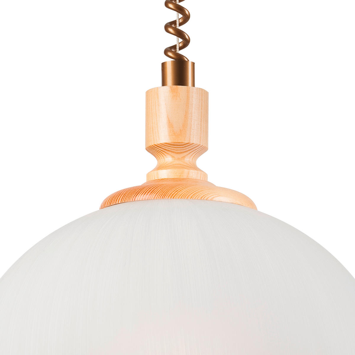 HÄNGELEUCHTE 64/30/64 cm  - Kieferfarben, KONVENTIONELL, Glas/Holz (64/30/64cm)